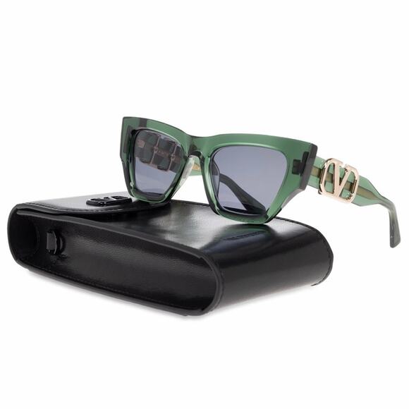 New! Valentino V SETTE-VLS-166D, Stylish Green Sunglasses, Authentic main image 4